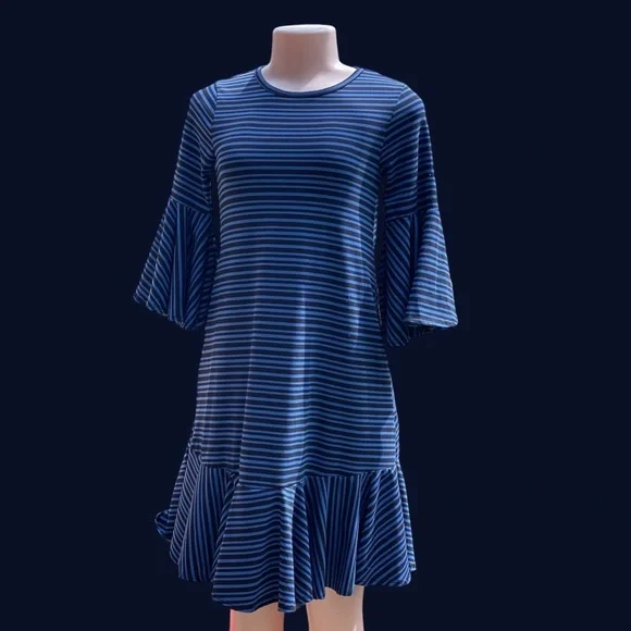 LuLaRoe Dresses Lularoe Maurine Dress Aline Ruffle Striped